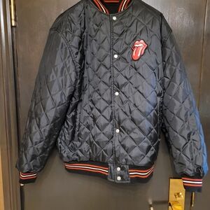 Reversable Bomber Jacket With ROLLING STONES logos.Rare Nice Addition..